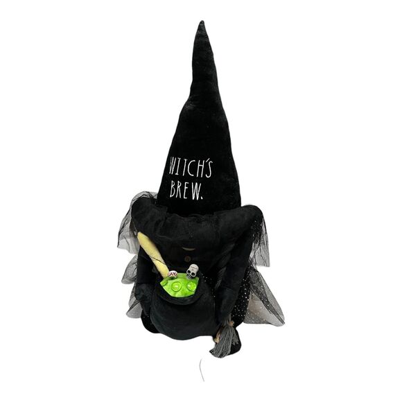 Rae Dunn Halloween Gnome Witch’s Brew Weighted Shelf Sitter Decor Black Hat Fall - Picture 4 of 9